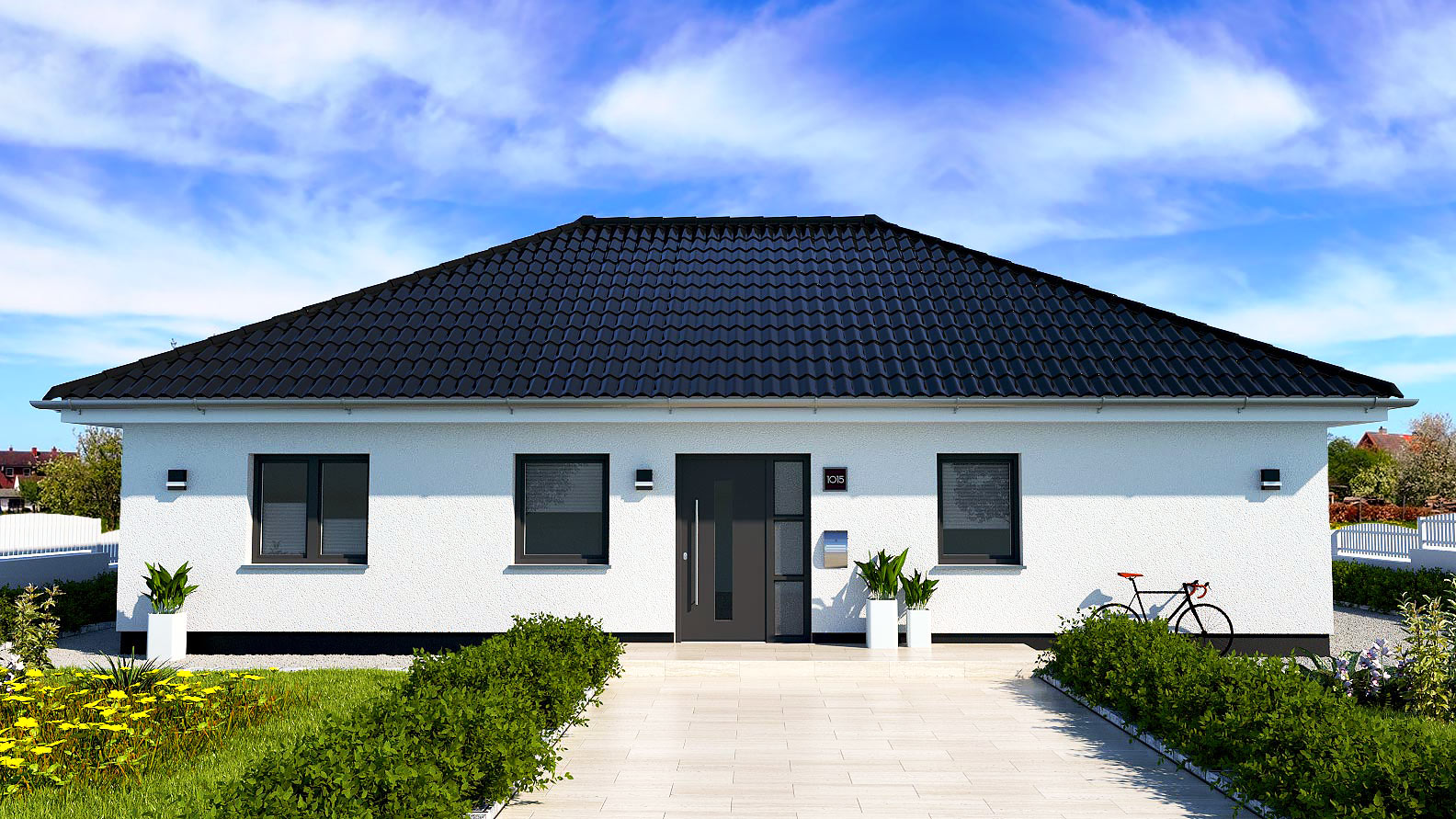 EWA-Bungalow Usedom 177qm Hausbau Berlin Brandenburg Magdeburg Vorderansicht