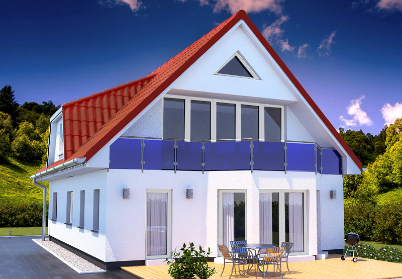 EWA-Zweifamilienhaus Großbeeren 202qm Hausbau Berlin Brandenburg Magdeburg rotes Dach