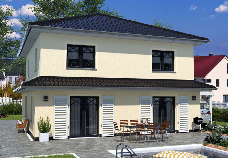 EWA-Stadtvilla Mediterran 151qm Hausbau Berlin Brandenburg Potsdam