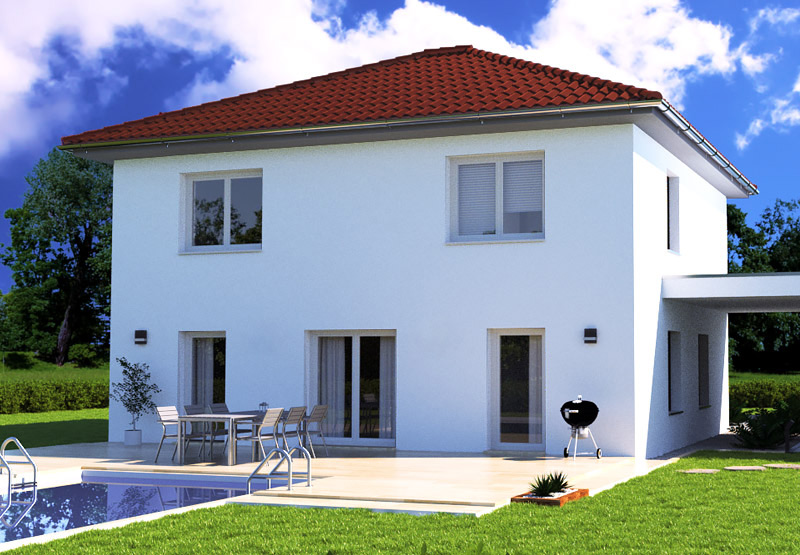 EWA-Stadtvilla Potsdam 143qm Hausbau Berlin Brandenburg Potsdam rotes Dach